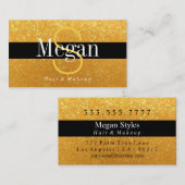 Carte De Visite Élégant do-it-yourself nom Monogramme Parties scin (Devant / Derrière)