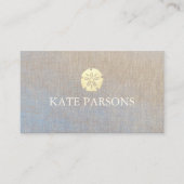 Carte De Visite Élégant dollar de sable doré (Devant)