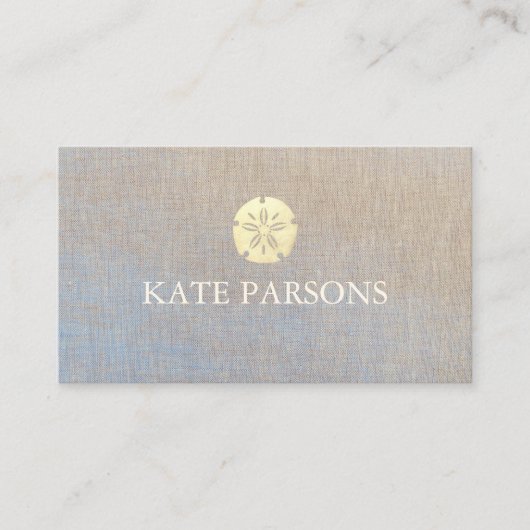 Carte De Visite Élégant dollar de sable doré (Devant)