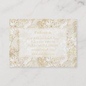 Carte De Visite Élégant doodé floral image henné (Dos)