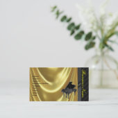 Carte de visite élégant d'or de piano à queue (Debout devant)