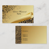 Carte de visite élégant d'or et d'impression de (Devant / Derrière)