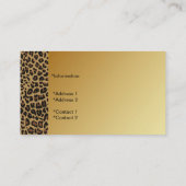 Carte de visite élégant d'or et d'impression de (Dos)