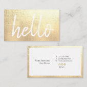 Carte de visite élégant d'organisateur de rose (Devant / Derrière)