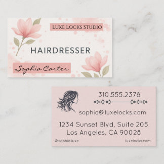 Carte de visite élégant double face horizontale