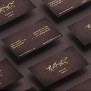 Carte De Visite Elégant Dragon