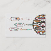 Carte De Visite Elégant Dream Catcher Feathers Yoga Instructor (Dos)
