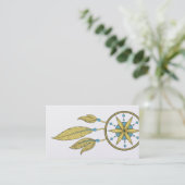 Carte De Visite Elégant Dream Catcher Feathers Yoga Instructor (Debout devant)