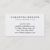 Carte De Visite Elégant Dream Catcher Feathers Yoga Instructor (Dos)