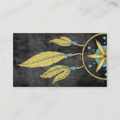 Carte De Visite Elégant Dream Catcher Feathers Yoga Instructor Bu (Dos)