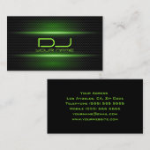 Carte de visite élégant du DJ (Devant / Derrière)