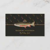 Carte de visite élégant du guide de pêche à la mou (Dos)