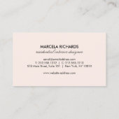 Carte De Visite Élégant Duo de libellules d'or Faux sur rose (Dos)