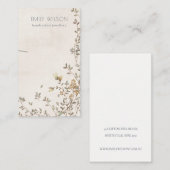 Carte De Visite Élégant Dusky Floral Vine Band Écran de collier (Devant / Derrière)