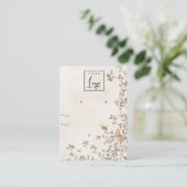 Carte De Visite Élégant Dusky Floral Vine Logo Élevant Collier (Debout devant)