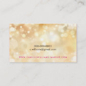 Carte De Visite ÉLÉGANT ÉCLAIRÉ LUMIÈRE lunatique or rose bokeh (Dos)