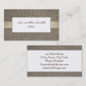 Carte de visite élégant écologique de tissu de (Devant / Derrière)