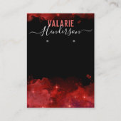 Carte De Visite Élégant écran d'oreille couleur rouge (Devant)