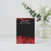 Carte De Visite Élégant écran d'oreille couleur rouge (Debout devant)