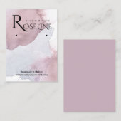 Carte De Visite Élégant écran d'oreille couleur violet (Devant / Derrière)