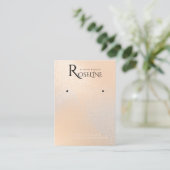 Carte De Visite Élégant écran d'oreille rose aquarelle (Debout devant)