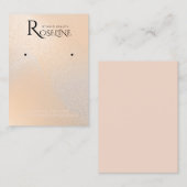 Carte De Visite Élégant écran d'oreille rose aquarelle (Devant / Derrière)