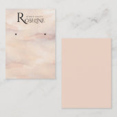 Carte De Visite Élégant écran d'oreille rose aquarelle (Devant / Derrière)