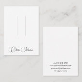 Carte De Visite Élégant Écran Élégant Script Clip (Devant / Derrière)