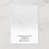 Carte De Visite Élégant écrin en parties scintillant blanche (Dos)