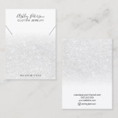 Carte De Visite Élégant écrin en parties scintillant blanche (Devant / Derrière)