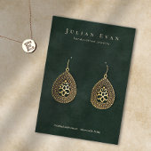 Carte De Visite Élégant écrin vert émeraude