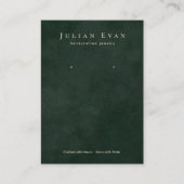 Carte De Visite Élégant écrin vert émeraude (Devant)