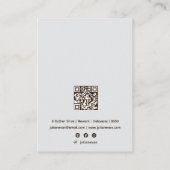 Carte De Visite Élégant écrin vert émeraude (Dos)