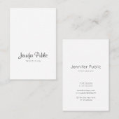 Carte De Visite Élégant écriture manuscrite Script propre Plain Mo (Devant / Derrière)