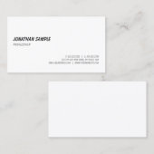 Carte De Visite Élégant écriture manuscrite script texte Modèle de (Devant / Derrière)