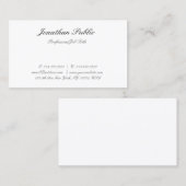 Carte De Visite Élégant écriture manuscrite Texte Modèle moderne (Devant / Derrière)