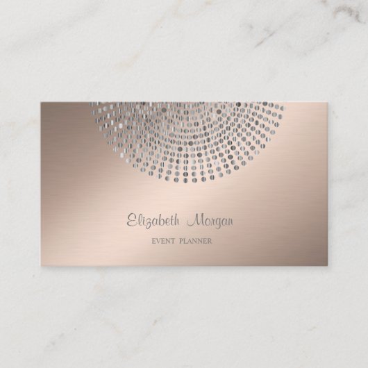 Carte De Visite Élégant Élancé Simple,Points (Devant)