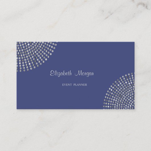 Carte De Visite Élégant Élancé Simple,Points (Devant)