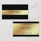 Carte De Visite Élégant élégant chic entreprise moderne look or (Devant / Derrière)