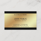 Carte De Visite Élégant élégant chic entreprise moderne look or (Dos)
