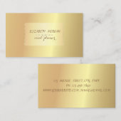 Carte De Visite Élégant, élégant, Chic, Or professionnel (Devant / Derrière)