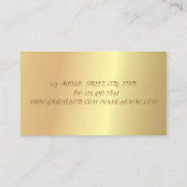 Carte De Visite Élégant, élégant, Chic, Or professionnel (Dos)