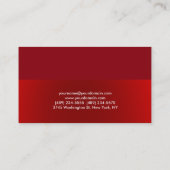 Carte De Visite Élégant élégant couleur rouge élégant professionne (Dos)