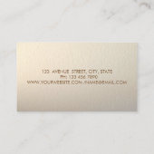 Carte De Visite Élégant, Élégant, Design, Cadre Or, Confetti (Dos)