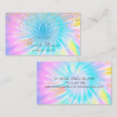 Carte De Visite Élégant élégant Diamants brillants Lotus Tie Dye (Devant / Derrière)