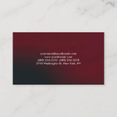 Carte De Visite Élégant élégant élégant gris foncé Rouge Artwork p (Dos)
