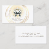 Carte De Visite Élégant, élégant et élégant Cercles d'or Lotus Bla (Devant / Derrière)