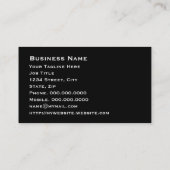 Carte De Visite Élégant élégant Gras Automobile EU (Dos)