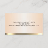 Carte De Visite Élégant élégant, Grilles Or Moderne, Coeur (Dos)