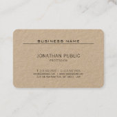 Carte De Visite Élégant élégant moderne professionnel sobre luxe (Dos)
